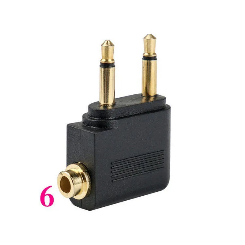 Black Bluetooth 5.4 audio adapter with a 3.5mm plug for wireless car and home stereo connectivity.