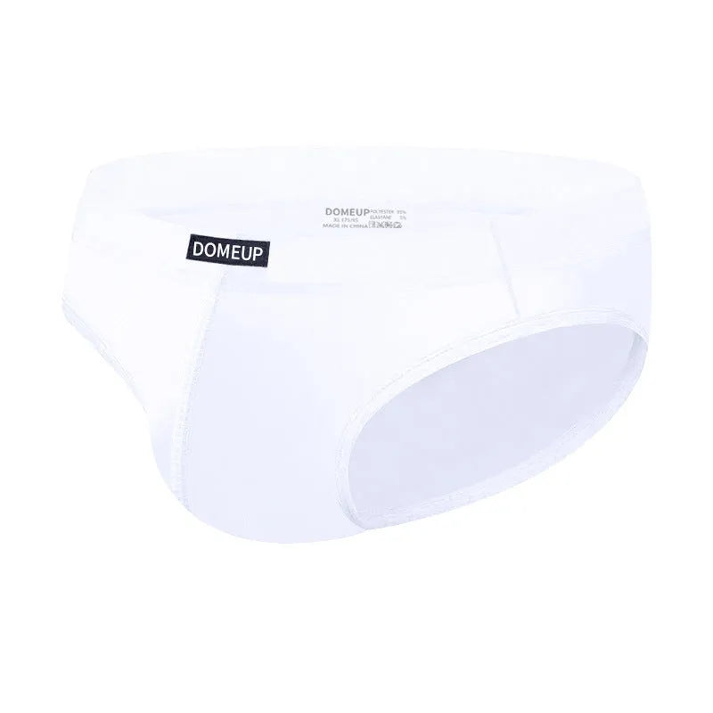 Men's solid colour low waist briefs with seamless breathable design in white, black or pink