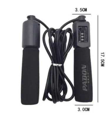 Adjustable 3 metre PVC skipping rope with foam handles in multiple colours