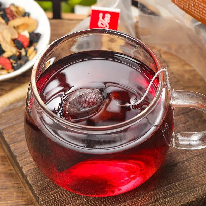 Ginseng black wolfberry tea in 40 individual sachets with total 200g weight