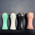 Portable volcanic stone facial roller for oily skin control in choice of colours