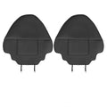 Black leather motorcycle rear anti kick pad with single pocket, dimensions 68cm by 42cm
