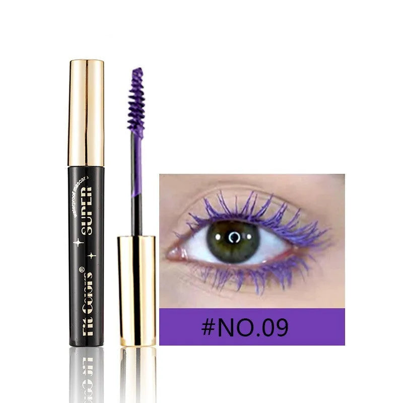 Stage mascara for Christmas performances in 12 colours including gold, purple, blue and green mermaid