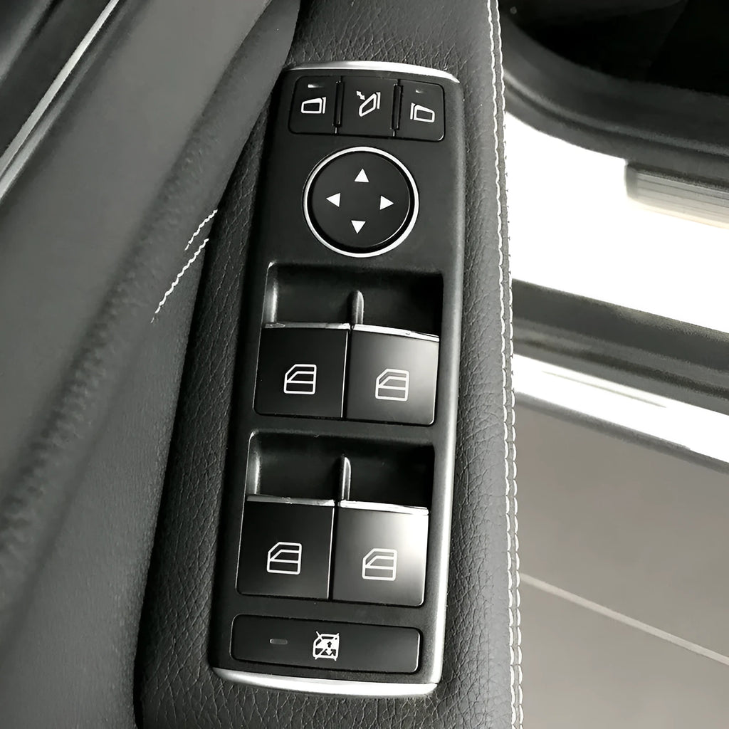 Black glitter decorative sticker for car window lift button customisation