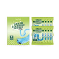 Pack of drain cleaning powder showing eight individual 30g sachets, total 240g.