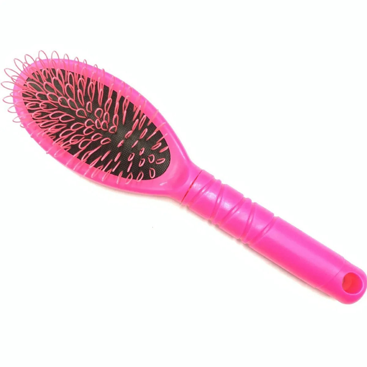 Ring tooth hair extension comb in black colour showing 22 cm length and airbag design