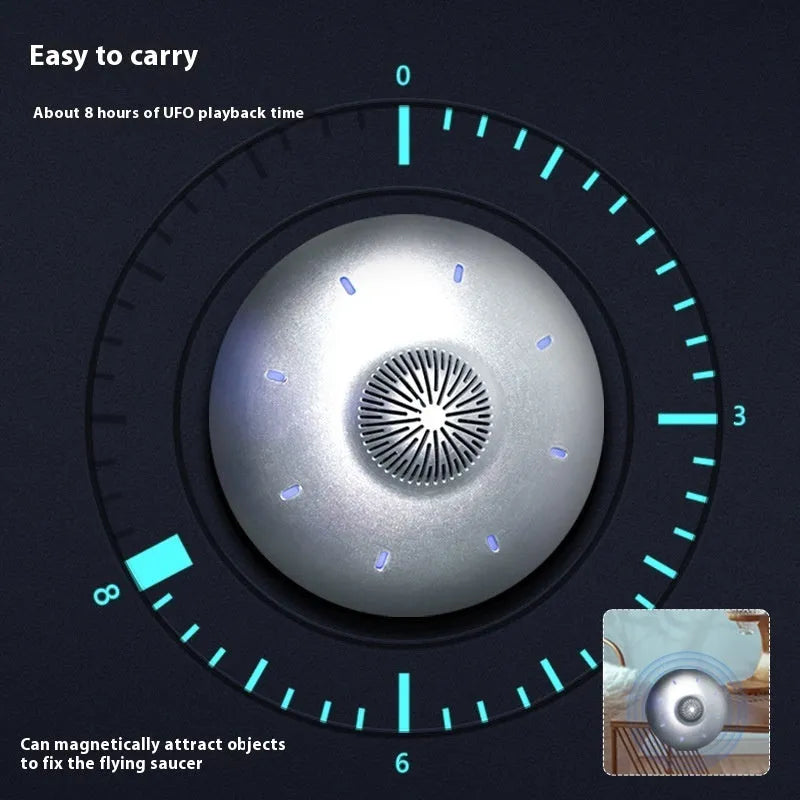 Automatic lifting magnetic levitation Bluetooth speaker with floating mid-section and ABS housing
