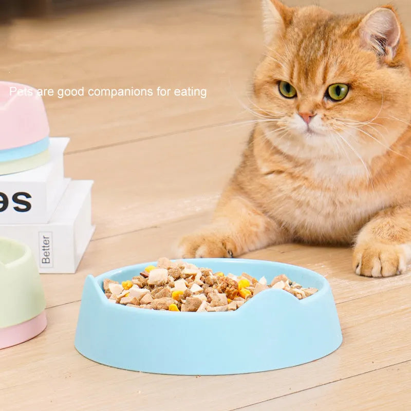 Blue ceramic dog slow feeder puzzle bowl with maze cups for large breed dogs.