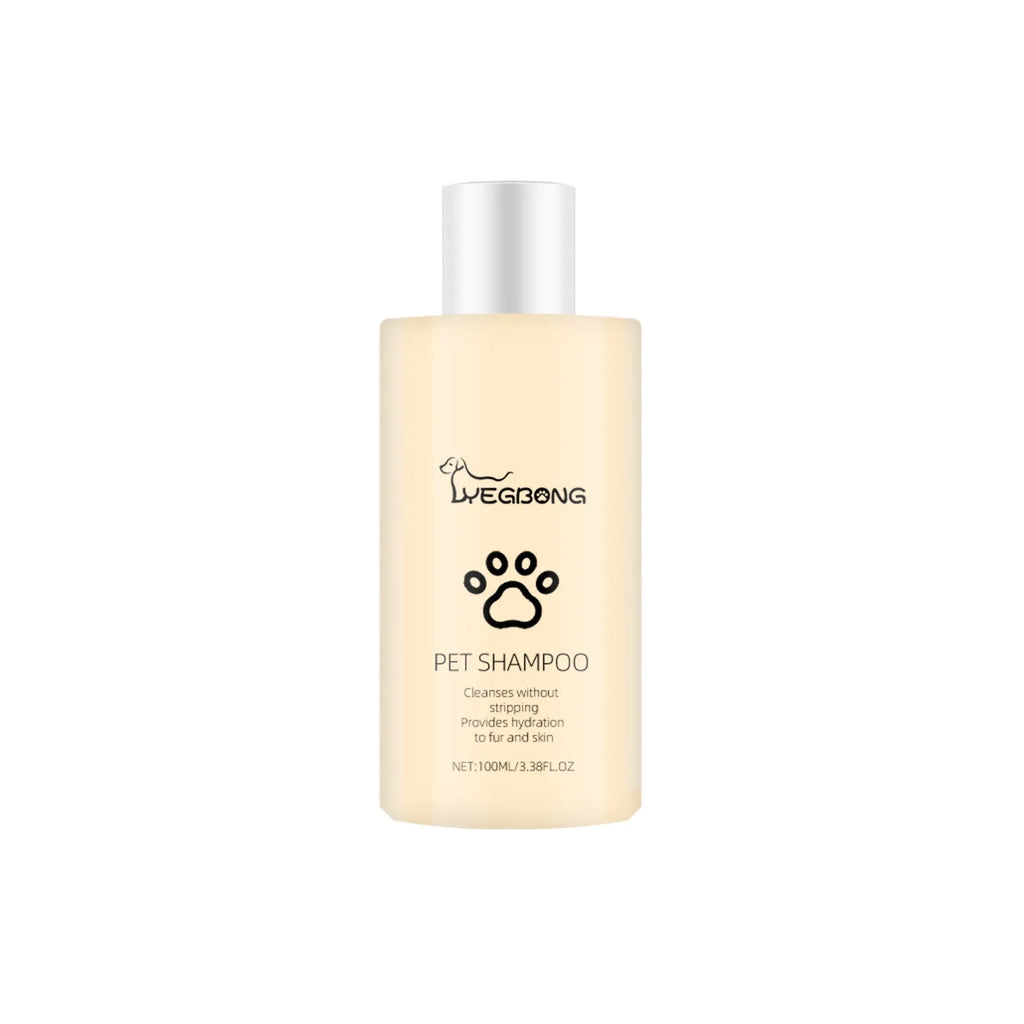 Pet shampoo bottle for dogs available in 100ml or 300ml sizes with mild formulation