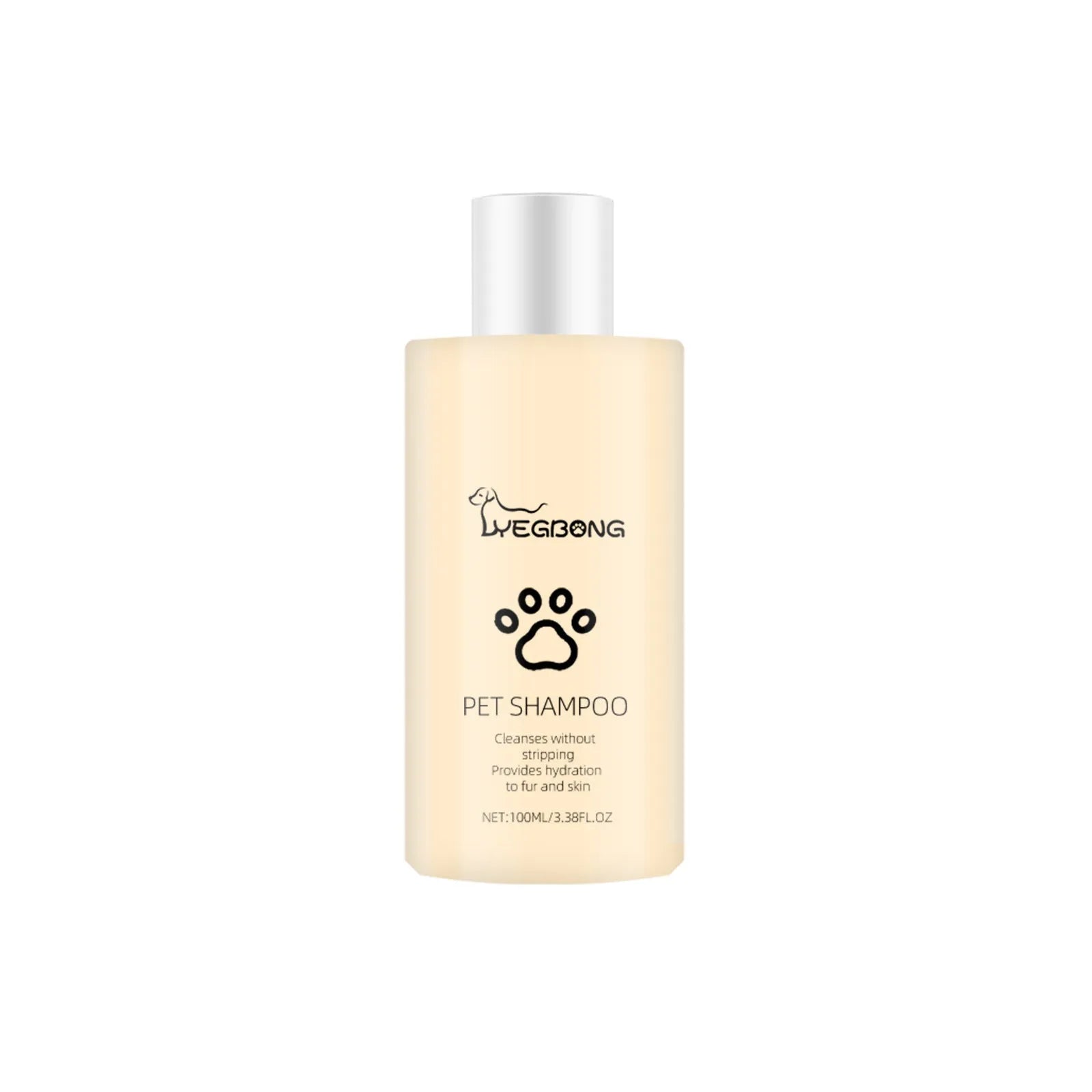 Pet shampoo bottle for dogs available in 100ml or 300ml sizes with mild formulation