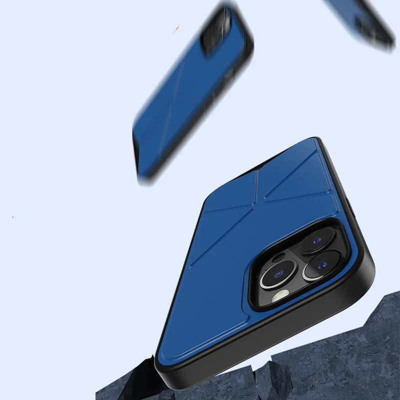Black and blue clear TPU back cover cases for iPhone 13, iPhone 13 Pro, and iPhone 13 Pro Max phones.