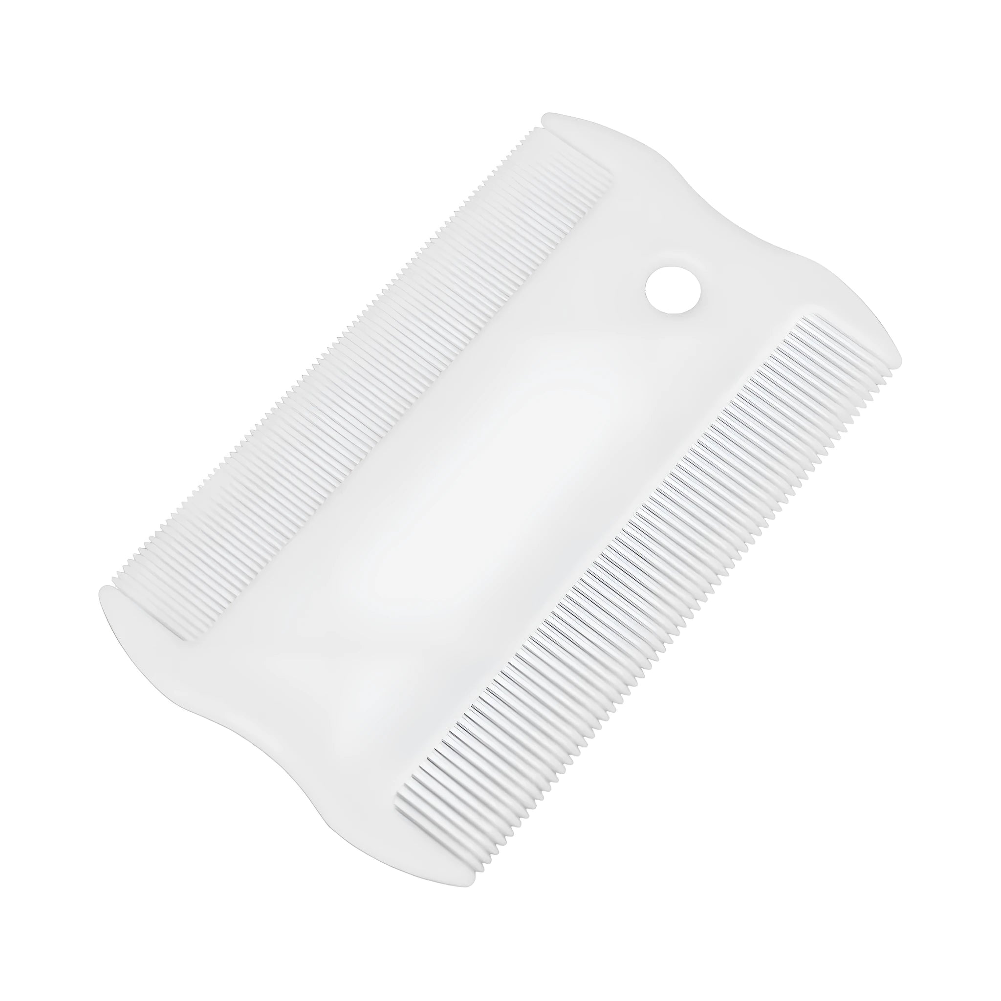 Double-sided plastic flea comb for pets with dense teeth, 0.85 cm by 5 cm