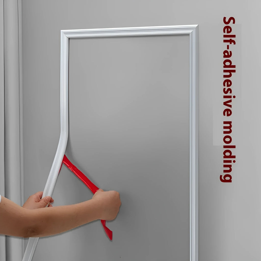 Flexible PVC self-adhesive edge banding frame in black, gold, silver, and white colour options