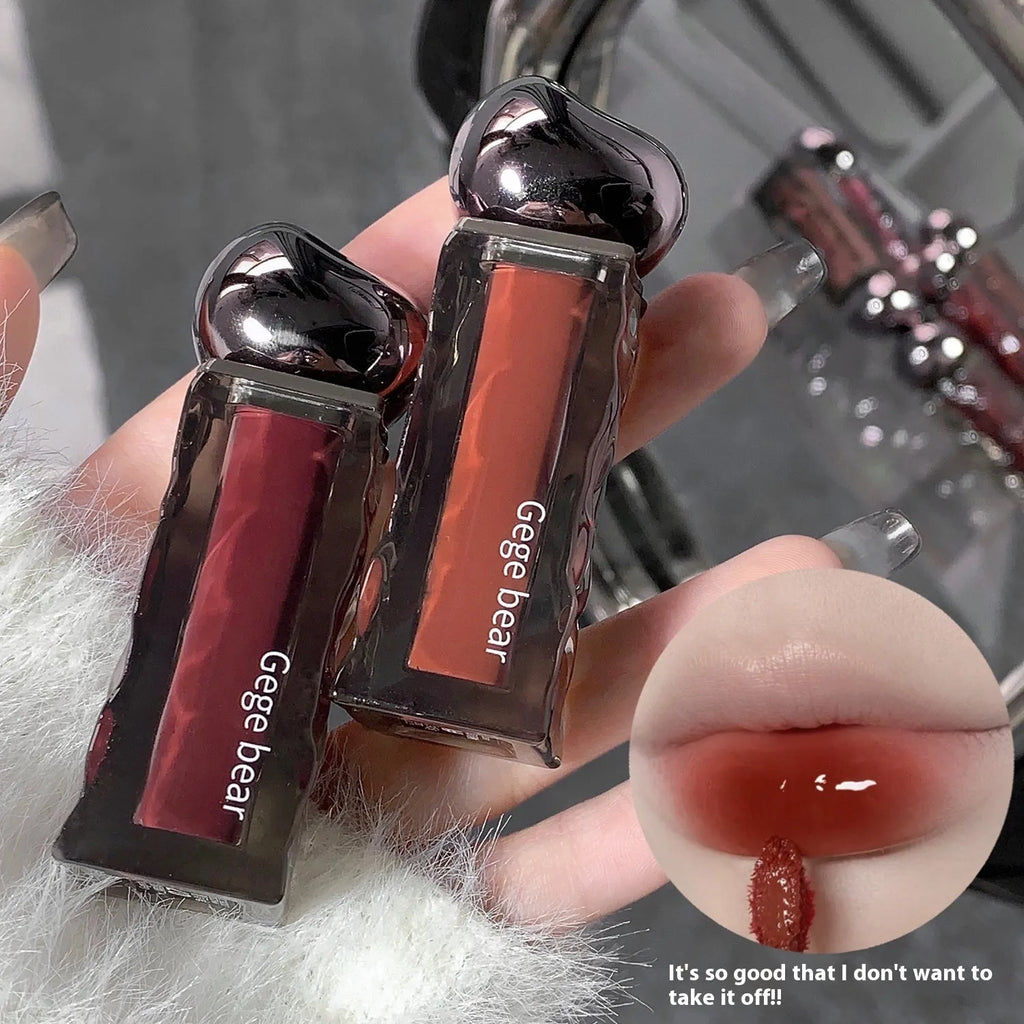 Glacier Lava Lip Lacquer water light mirror makeup lip gloss showing reflective finish