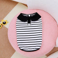 Striped cotton T-shirt and skirt set for pets in summer colours