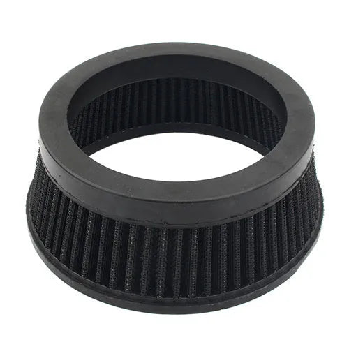 Aluminium air filter retrofitting accessories in multiple colour options including black, red, blue, and electroplated finishes