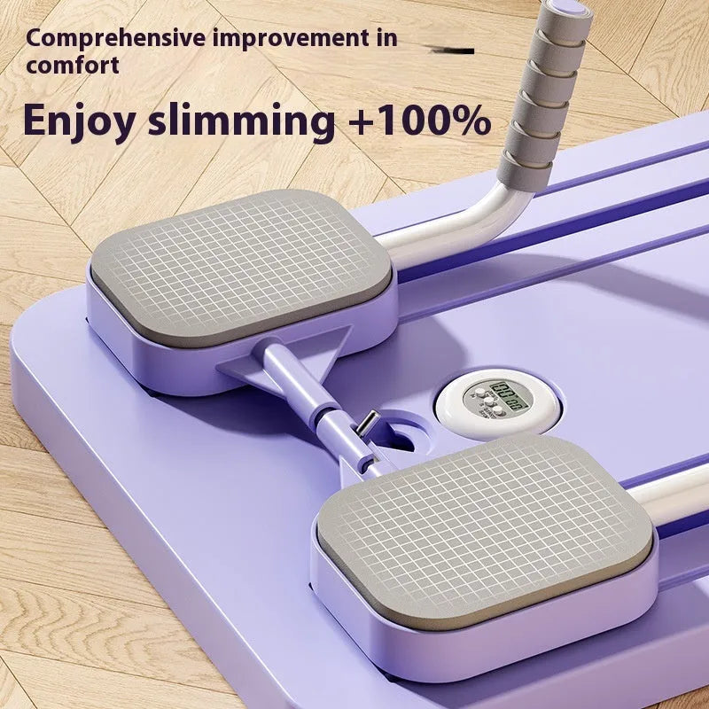 Standard purple automatic rebound abdominal wheel fitness equipment for home use