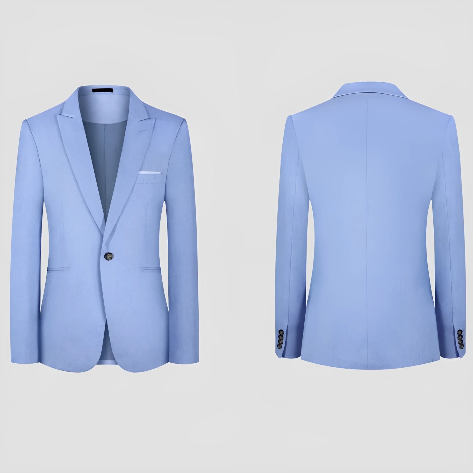 Men's light blue Western style casual suit jacket for summer wear
