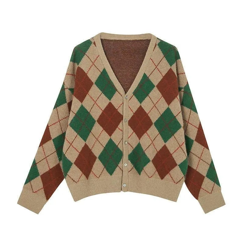 Acrylic knitted casual cardigan coat in macaron colour options with regular sleeves
