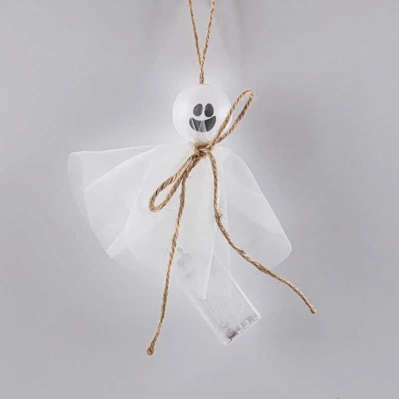 Halloween LED lighting chain with battery box, shown in a ghost-themed colour for venue decoration.
