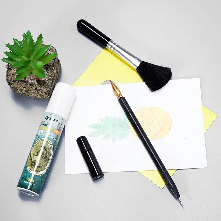 Scraping painting tools set with healing pen, scrapers and photo frames for scratch art projects