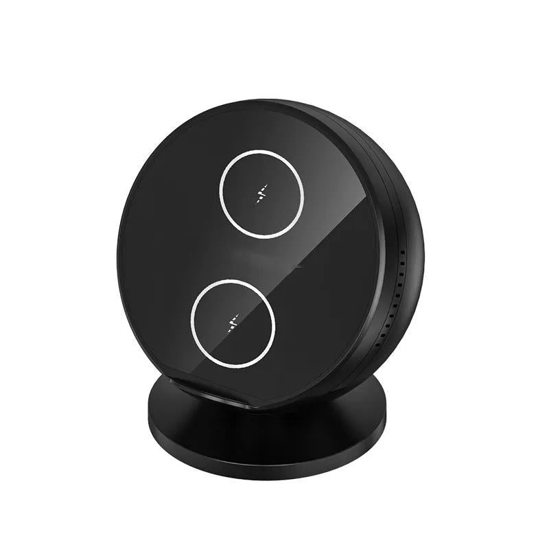 Multifunctional mobile phone wireless charger holder with Bluetooth speaker in black, blue, pink or white