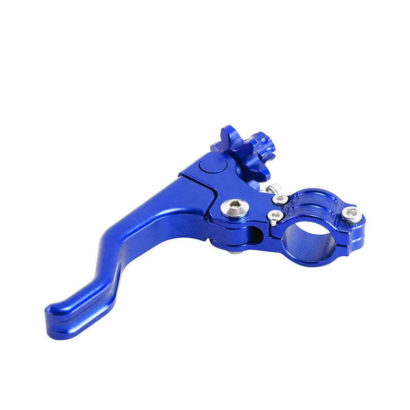 Aluminium motorcycle two-finger clutch lever shown in multiple colour options