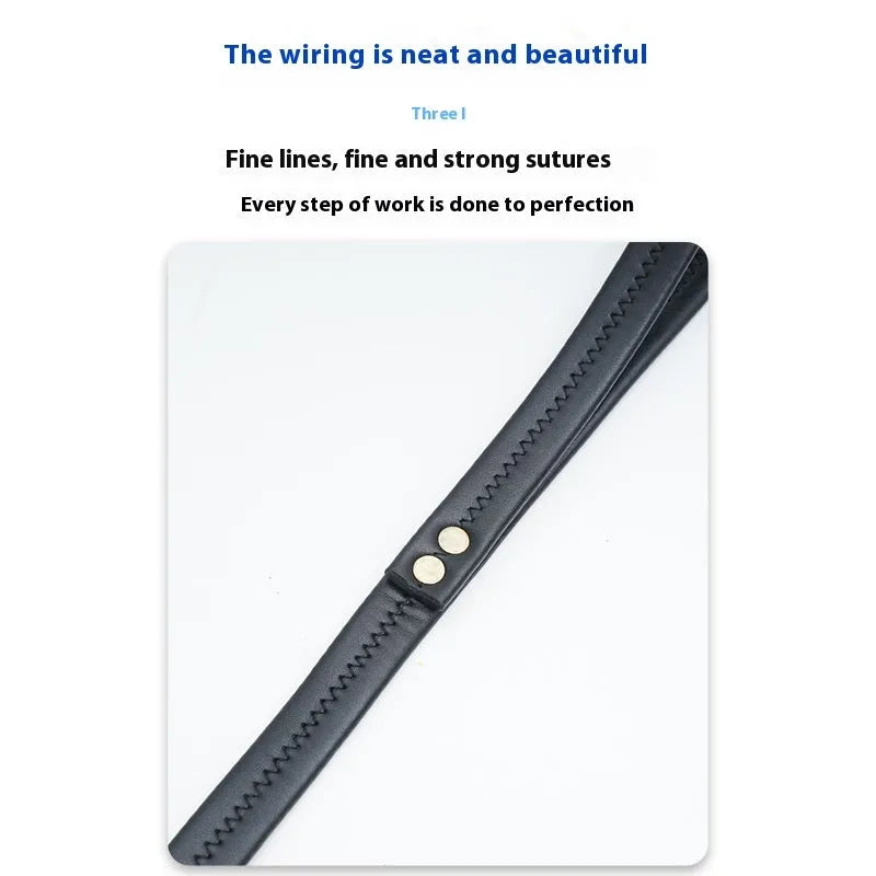 High-grade PU leather pet traction belt for dogs in black or maroon colour with adjustable length