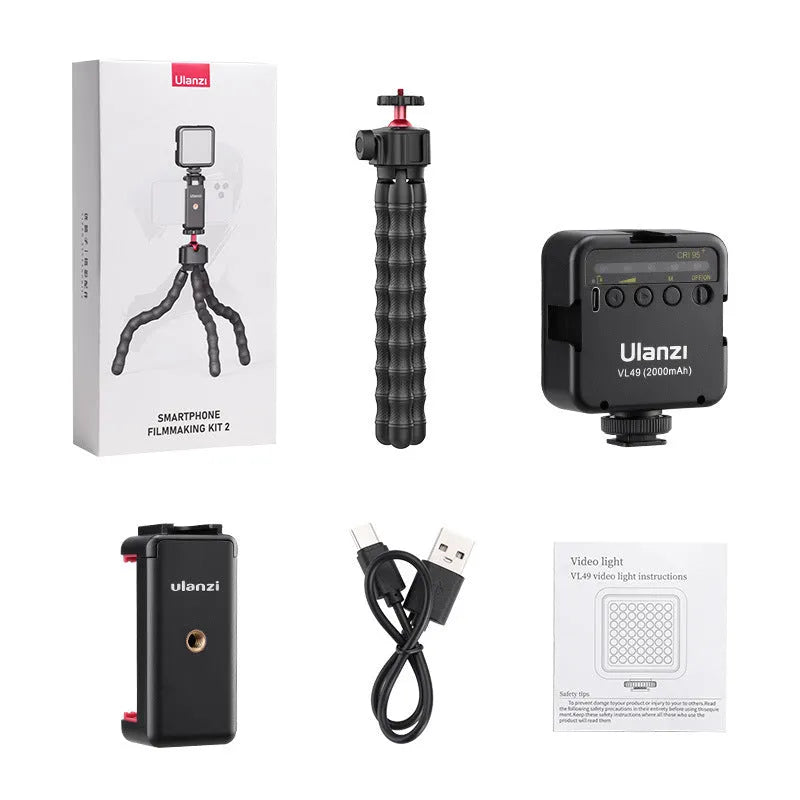 Multifunctional VLOG suite with a portable tripod for live streaming and video creation.