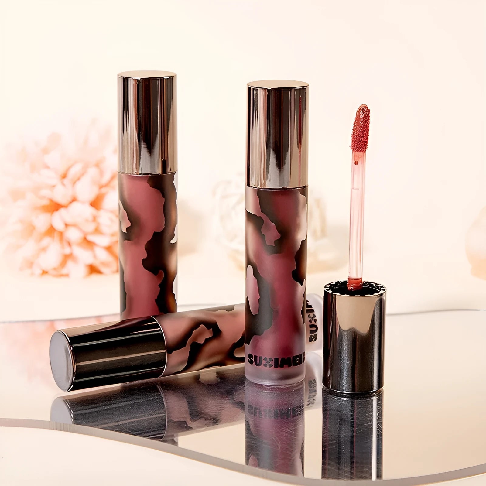 Lava Secret Matte Lip Mud lipstick in Orange Brown Coffee shade showing 3.2g tube with non-stain formula
