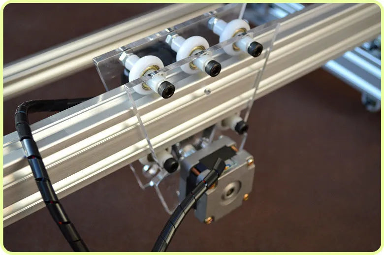 Miniature 3000mW laser engraving machine on a 400mm by 300mm base plate.