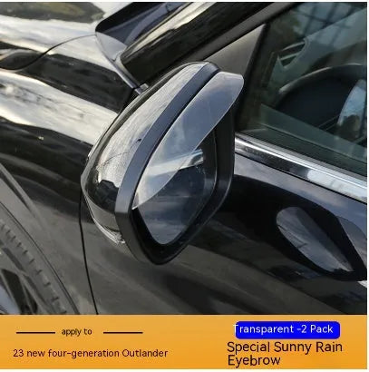 2023 Mitsubishi Outlander black and translucent window deflectors installed on vehicle exterior