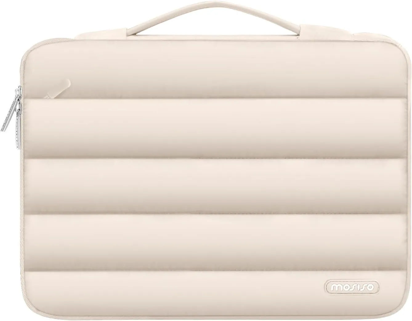 Velvet cotton down shrink storage laptop bag in black, pink, light brown, or sand colour for 13.3 or 15.4 inch laptops.