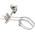 Auxiliary reading glasses double clip with a metal bracket and glass lens.