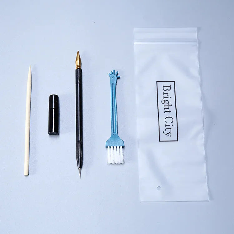 Scraping painting tools set with healing pen, scrapers and photo frames for scratch art projects