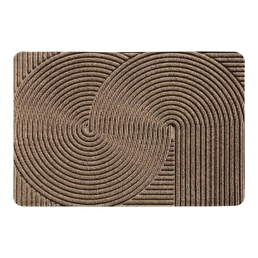 Alien shaped floor mat with cartoon pattern in blue colour