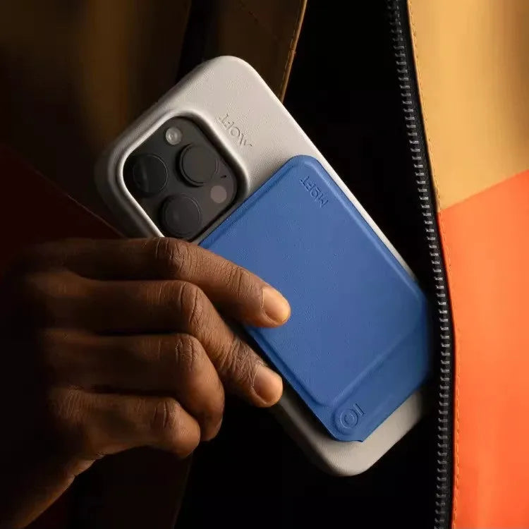 Magnetic mobile phone case and holder in MOVAS leather with four colour options