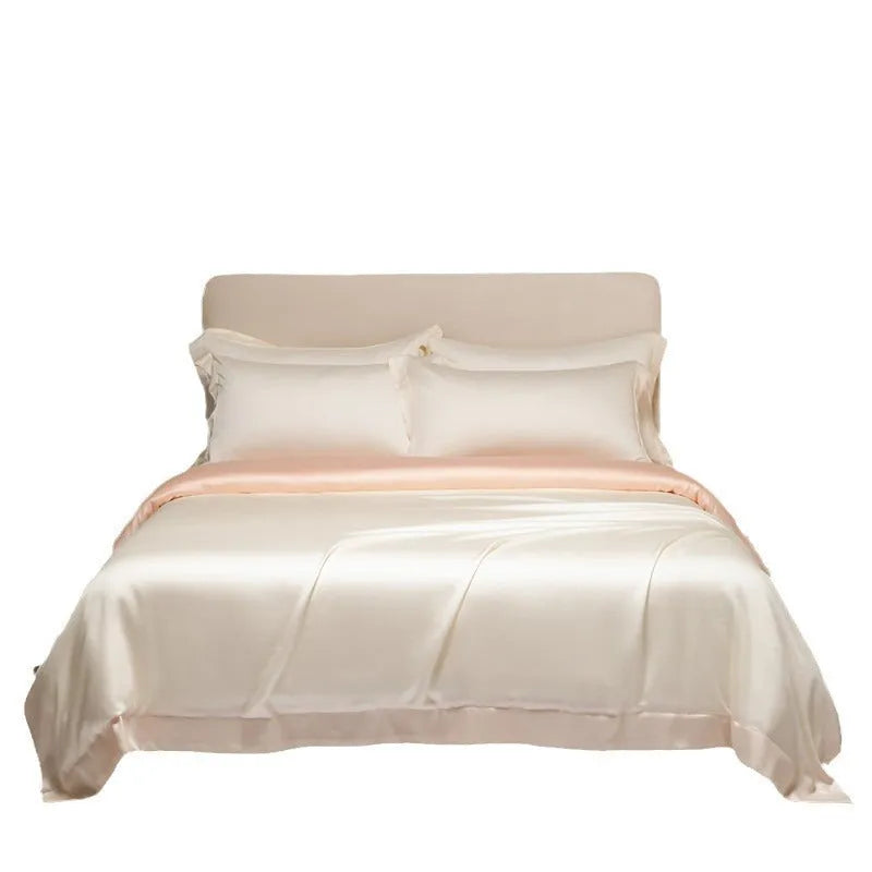 Luxury Lenzing Tencel 200 thread count quilt cover and sheet set in Antique White with modern simplicity style