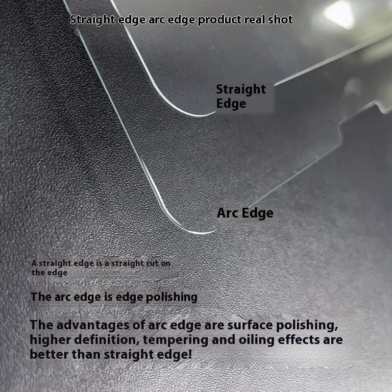 Samsung Galaxy tablet with a clear tempered glass screen protector applied, showing anti-fingerprint coating.