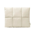 Soft fluffy polyester laptop sleeve in retro style with sewing thread detailing for 13 to 15.6 inch devices