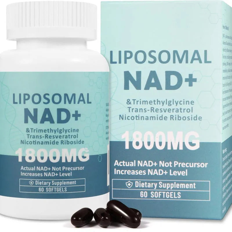 Bottle of nicotinamide mononucleotide NMN gel capsules dietary supplement with extraction formula