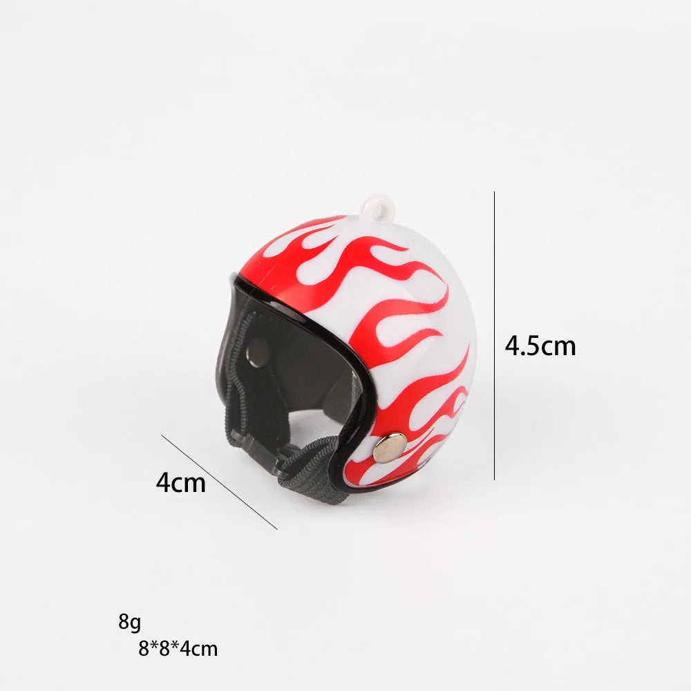 Adjustable pet helmet for small chickens and birds with elastic bands and costume designs