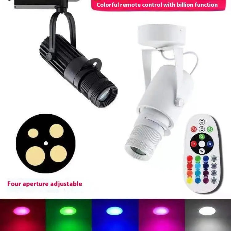 Black 20W LED surface-mounted spotlight with aluminium shell for restaurant ambient lighting