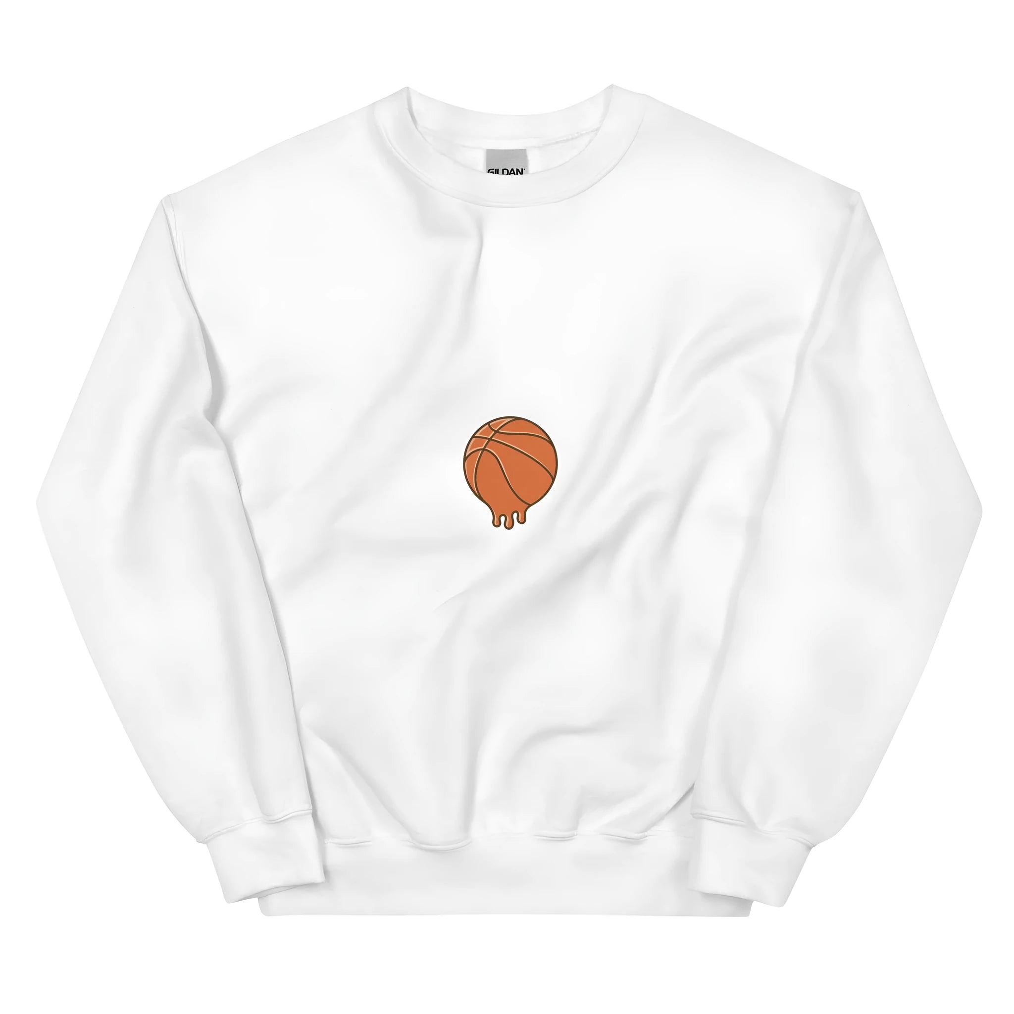 White printed casual hoodie sweatshirt with side pockets and hooded design