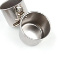 Stainless steel outdoor bird feeder for cages in three sizes with natural colour finish