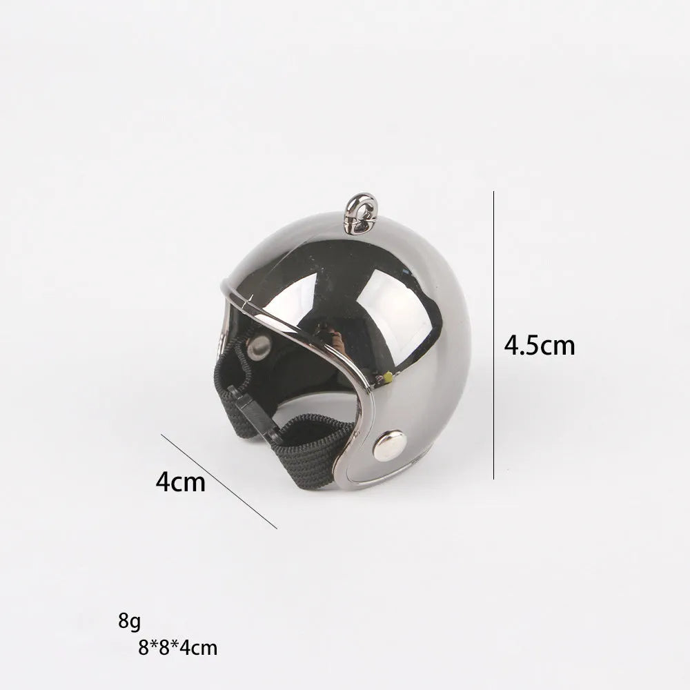 Adjustable pet helmet for small chickens and birds with elastic bands and costume designs