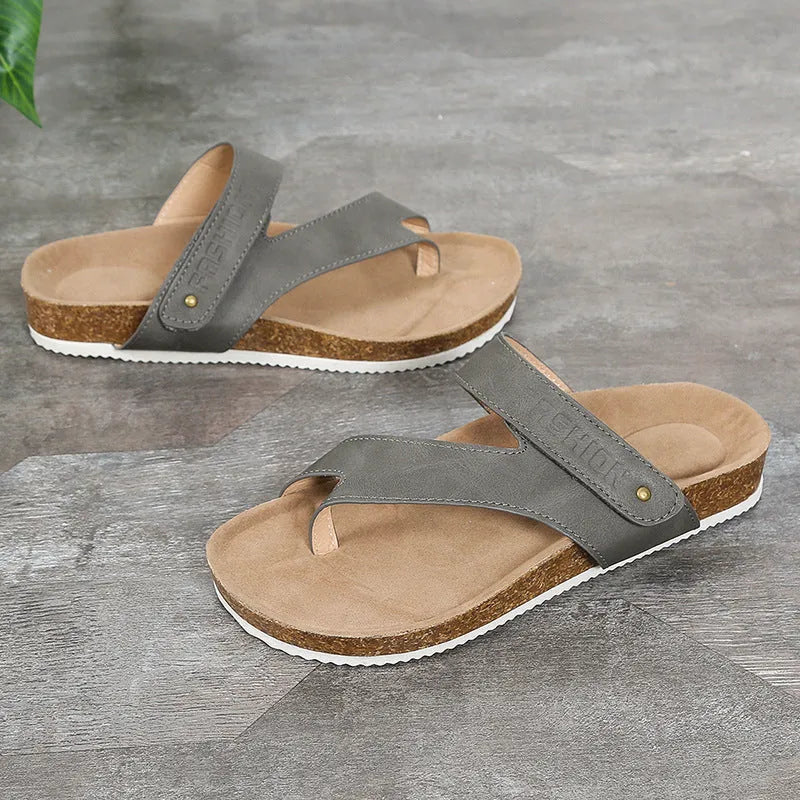 Flat toe ring thick-soled flip-flops in multiple colours with foam soles