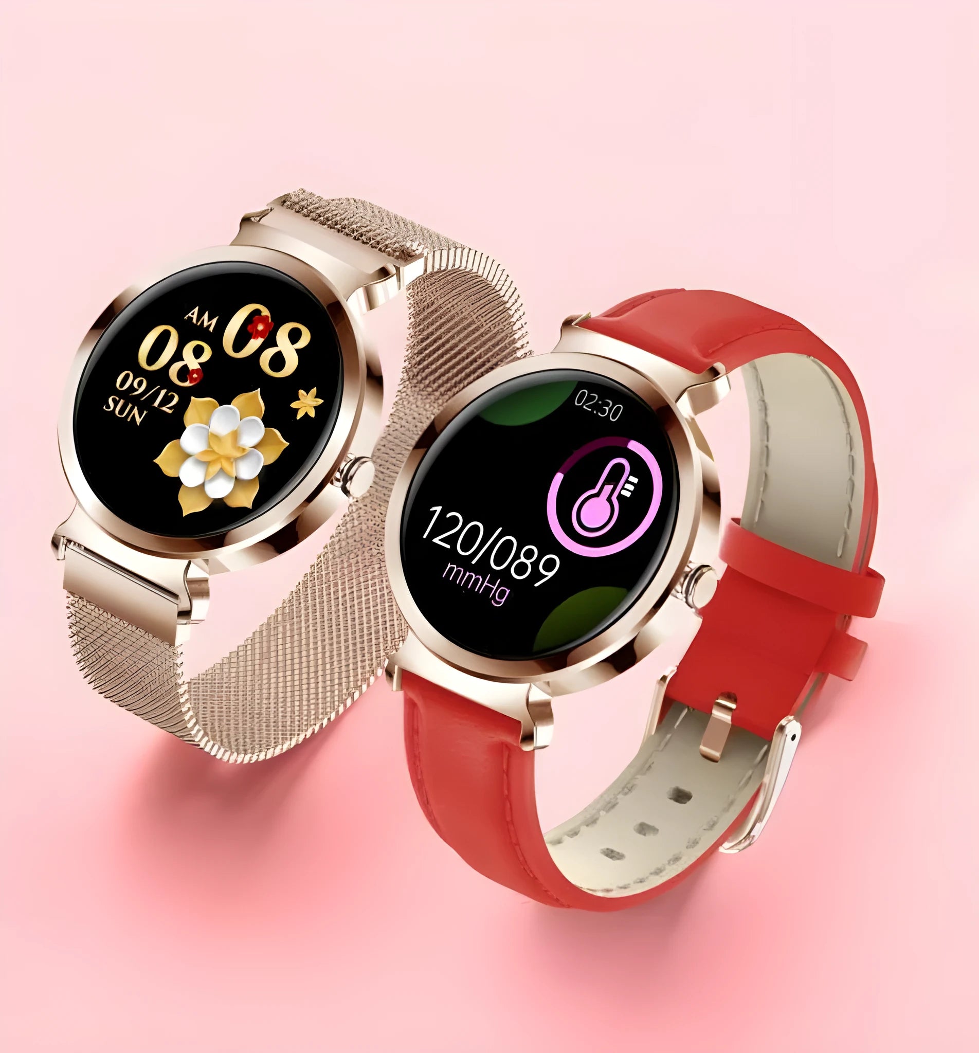 Zinc alloy smart bracelet with 1.28-inch colour display on wrist