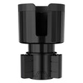 Matte black adjustable car cup holder expander for oversized water bottles and travel cups.