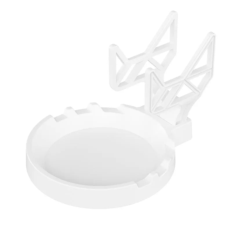 Universal game controller wall hanging rack in black, white, or pink colours with adhesive mounting options